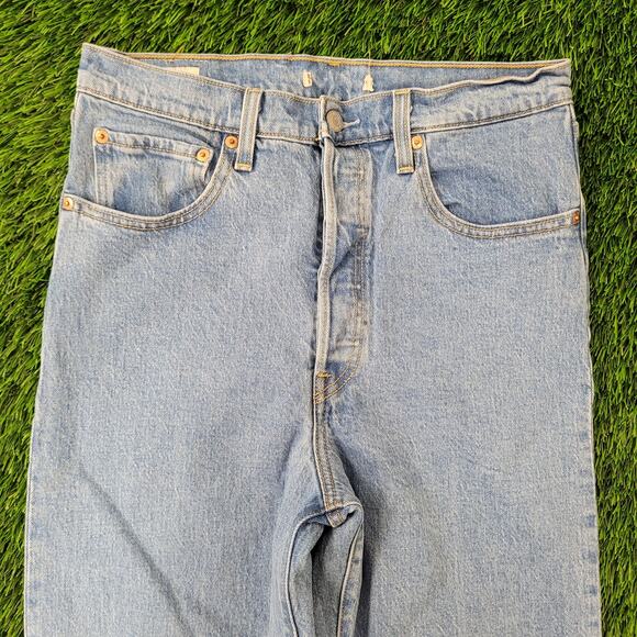 LEVIS 501 Baggy Button Fly Boyfriend Jeans Womens 2 29x26 Faded Stonewash - Picture 2 of 16
